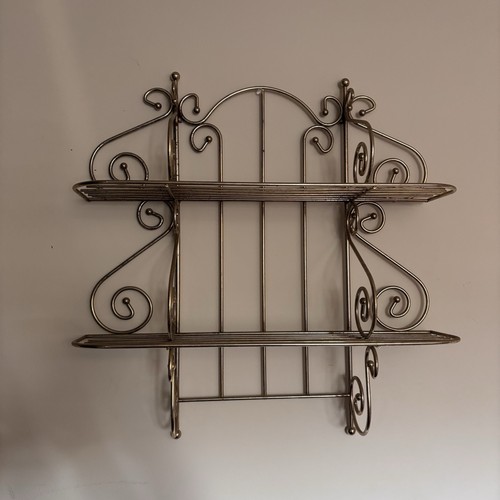 Vintage brass scroll wall - vintage,
