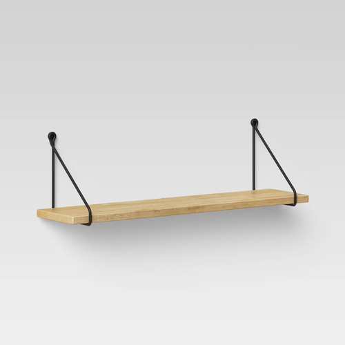 Wood wall shelf - wood, with