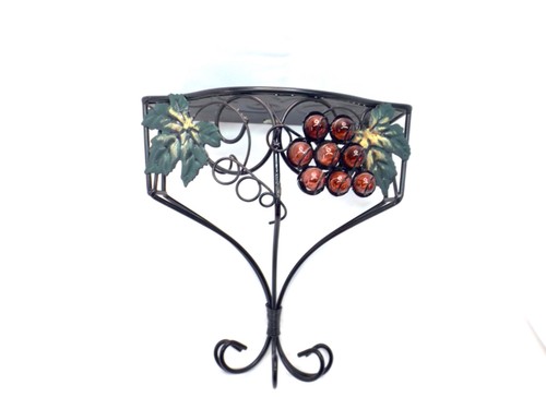Grape decor metal wall shelf - metal,