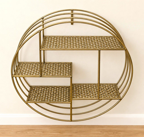 Gold metal round - metal,