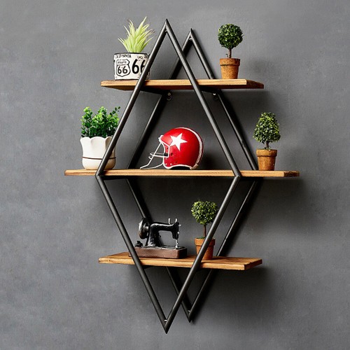 Retro tier wood floating - 3-tier,