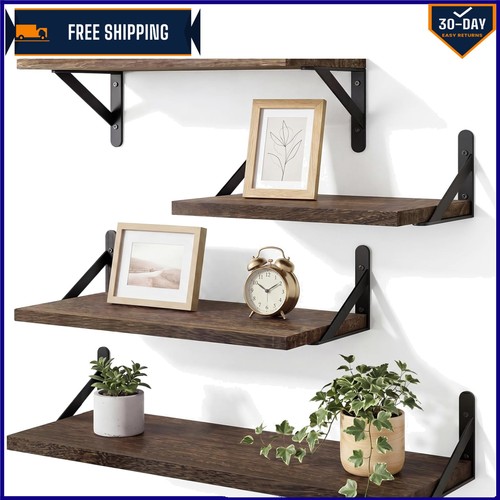 Rustic floating shelves - 4, in