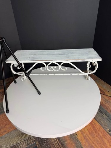 Distressed white wood metal - white,