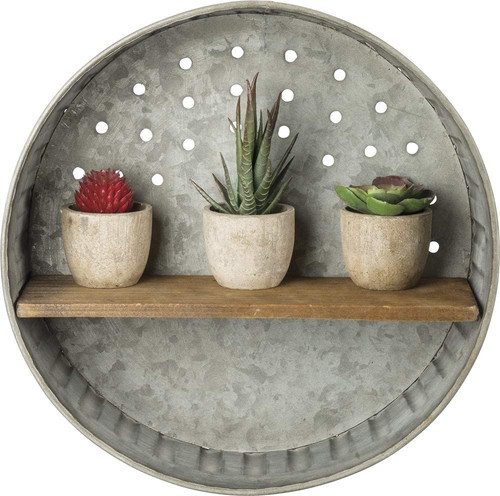 Distressed wall shelf - wall, shelf,